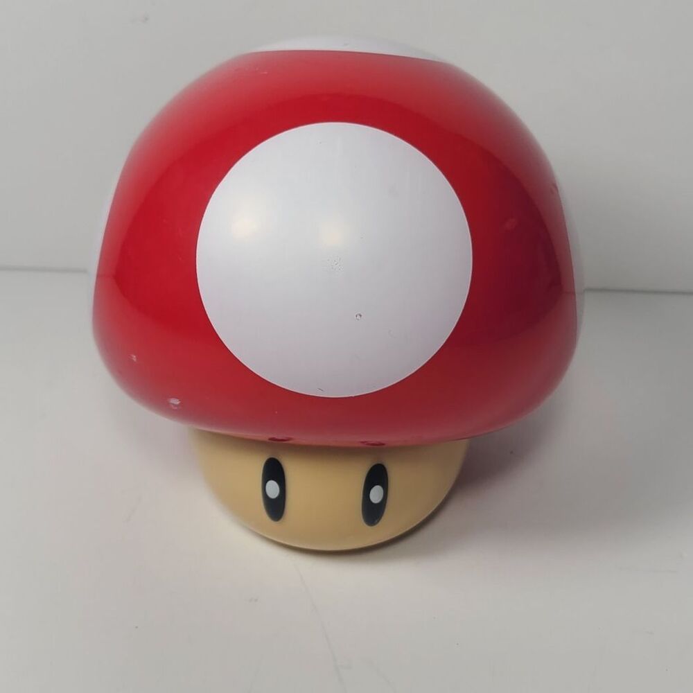 5" Super Mario Bros Mushroom Light Sound Night Mood Light Up Figure Tested